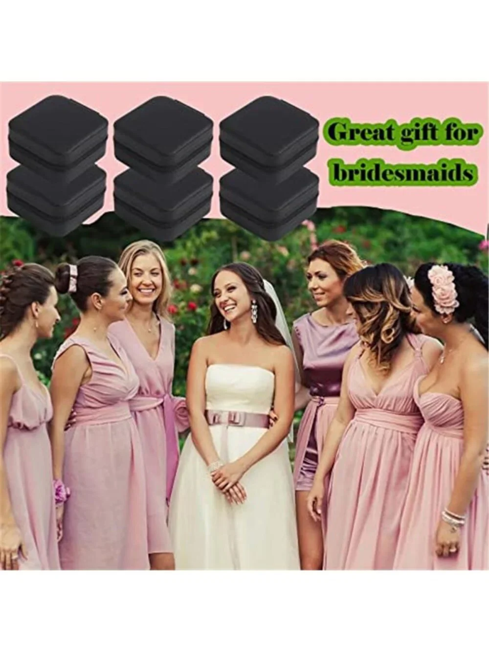 12 Pack Travel Jewelry Box Organizer Mini Ring Earring Necklace Storage Case